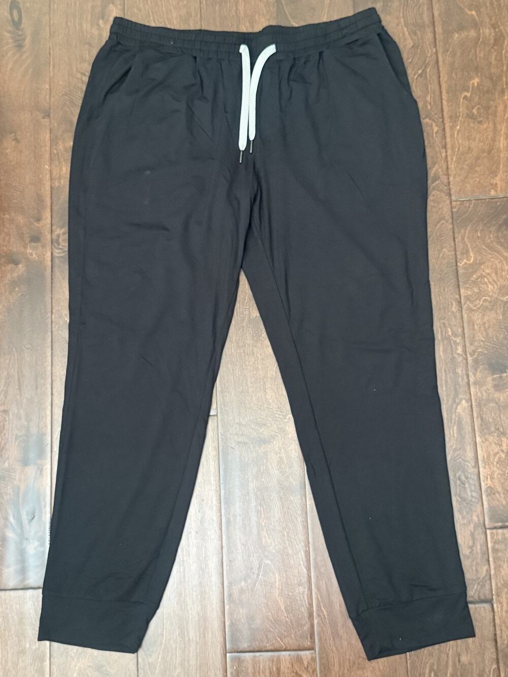 True Classic Men’s Black Joggers Stretch Athletic Casual Pants Lounge Size XL
